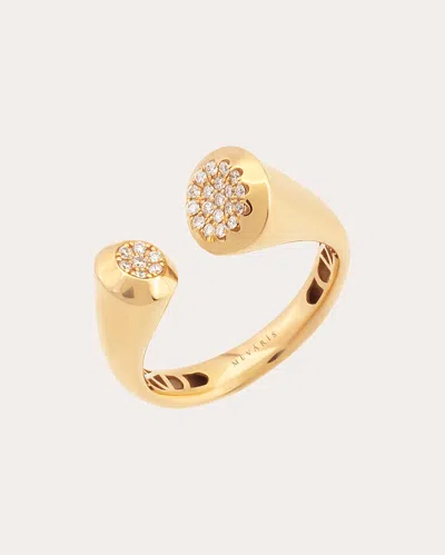 Mevaris Women's 18k Yellow Gold Moonkissed Circular Ring 18k Gold