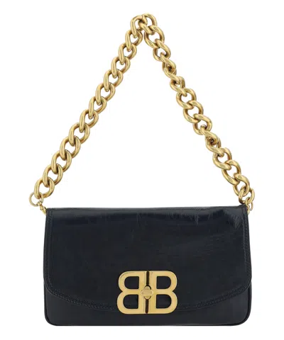 Balenciaga Flap Bb Handbag In Black