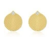 Almasika 18k Yellow Gold And Diamond Veni Diamant 23mm Hoop Earrings
