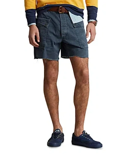 Polo Ralph Lauren Herringbone Cargo Shorts In Marine Blue