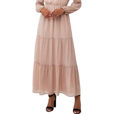 Minkpink Be Someone Maxi Dress In Blush/black In Pink