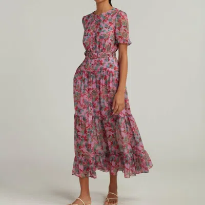 Saloni Sophie Dress In Mulberry Blush In Pink