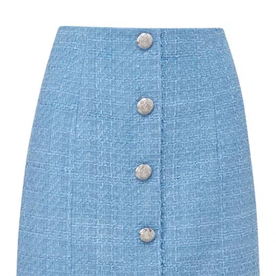 Veronica Beard Rubra Tweed Skirt In Blue
