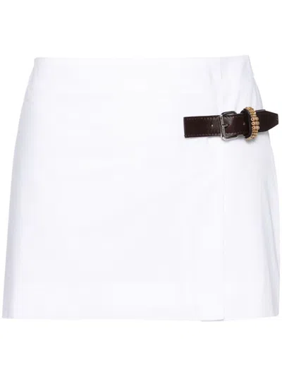 16arlington Minerva Cotton Miniskirt In White