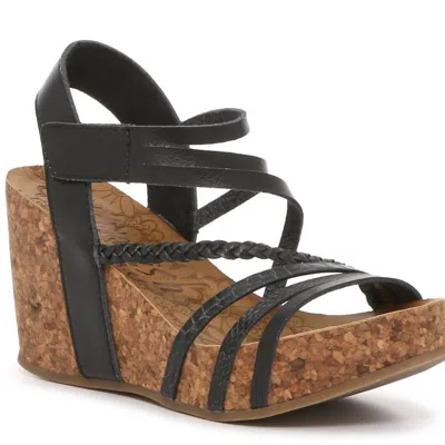 Blowfish Women's Heidi Wedge Sandal In Black