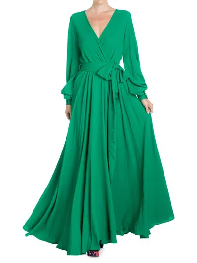 Meghan La Lilypad Maxi Dress In Emerald