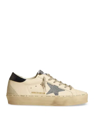Golden Goose Women's Hi Star Leather Low Top Sneakers In White/gray/blue