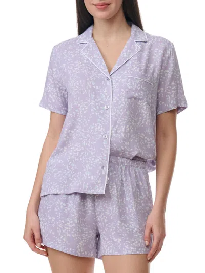 Splendid Women's Herringbone Petal Short 2-piece Pajama Set In Breezy Love