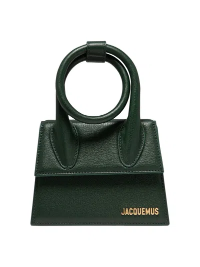 Jacquemus "le Chiquito Noeud" Handbag In Green