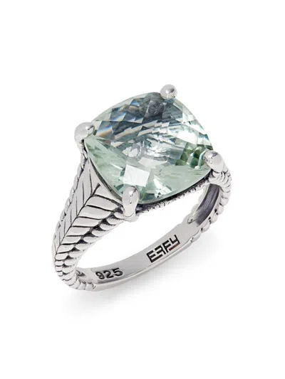 Effy Women's Sterling Silver & Green Amethyst Ring