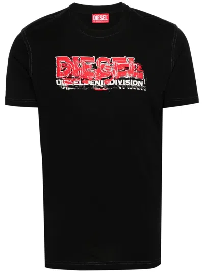 Diesel T-diegor Logo-print T-shirt In Black