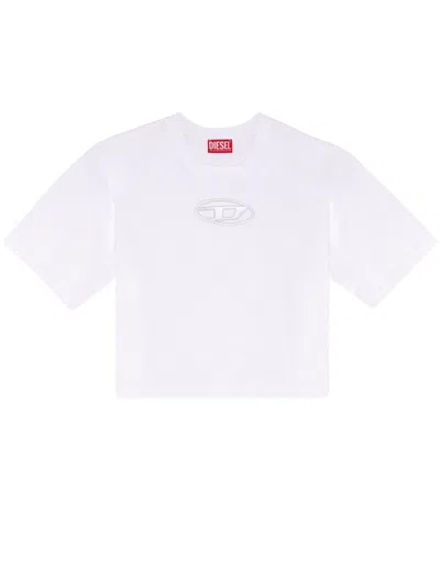 Diesel T-rowy Oval D Cut-out T-shirt In White