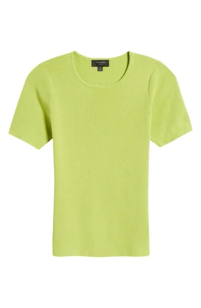 Tahari Asl Plus Size Elbow-sleeve Sweater T-shirt In Lime