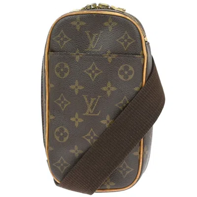Pre-owned Louis Vuitton Pochette Gange Brown Canvas Shoulder Bag ()