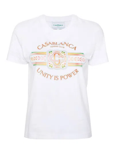 Casablanca T-shirts And Polos White In Blanco