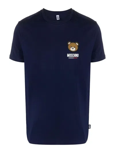 Moschino Leo Teddy-print T-shirt In Azul