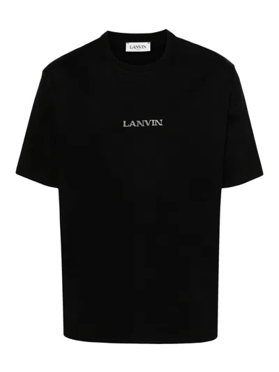 Lanvin T-shirt With Embroidery In Negro