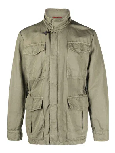 Fay Jacket With Pockets In Verde