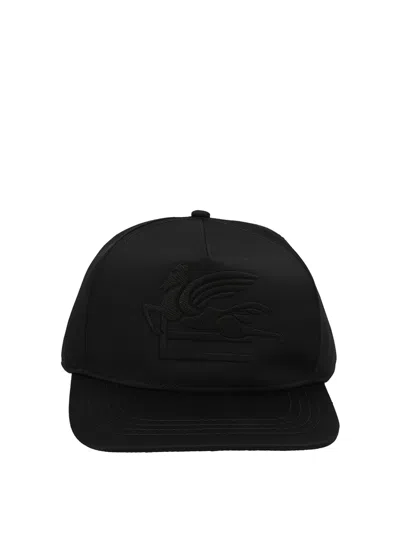 Etro Logo Hat In Negro
