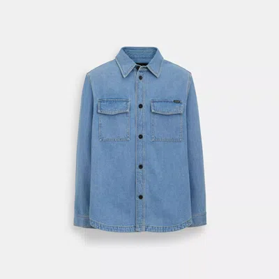 Coach Outlet Denim Overshirt In Blue