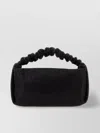 Alexander Wang Scrunchie Mini Satin Shoulder Bag In Black