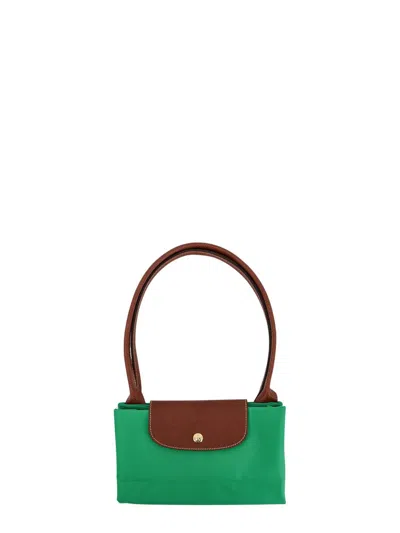 Longchamp Le Pliage Large Top Handle Bag In Green