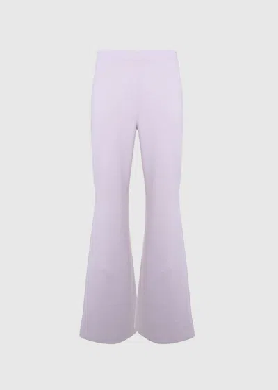 Malo Pantalone In Misto Lana Vergine In Purple