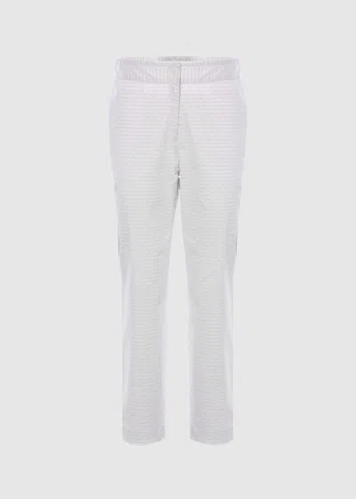 Malo Pantalone In Cotone Stretch In White