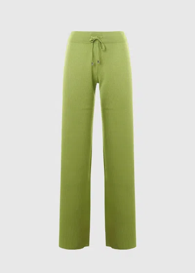 Malo Pantalone In Seta In Green