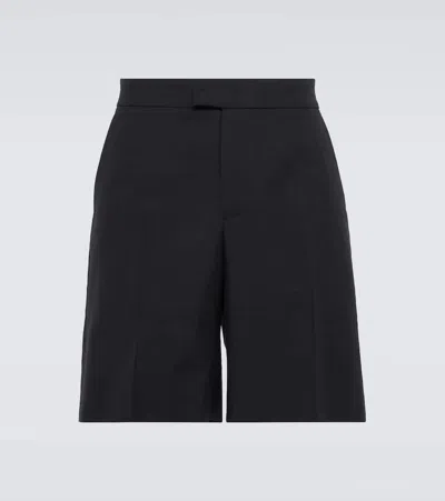 Alexander Mcqueen Cotton, Wool, And Mohair Shorts In Black