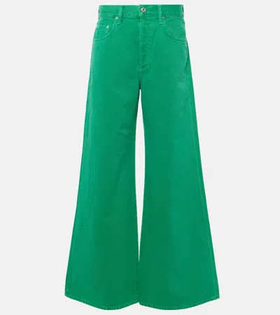 Citizens Of Humanity Beverly Slouch Low-rise Bootcut Jeans In Green
