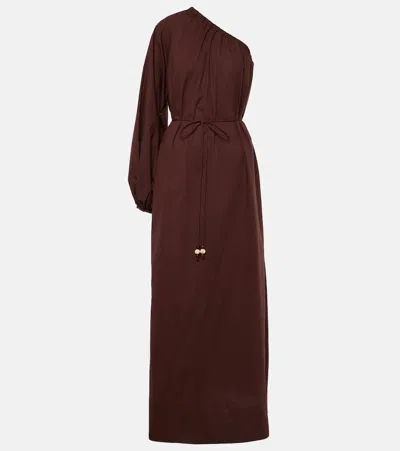 Faithfull The Brand Amorosa Cotton Maxi Dress In Burgundy