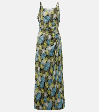 Diane Von Furstenberg Saavya Printed Jersey Maxi Dress In Multi