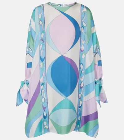 Pucci Pesci Silk Twill Kaftan In Multicoloured