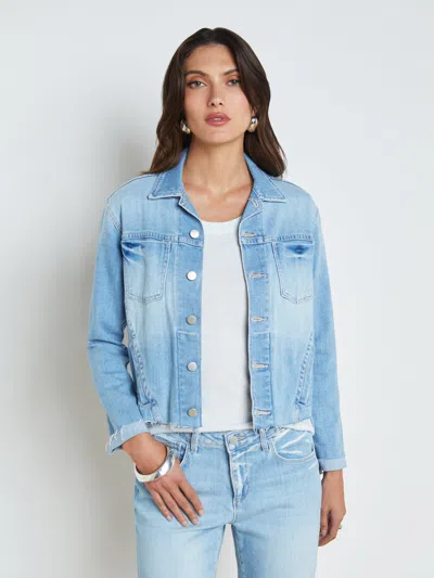 L Agence Janelle Denim Jacket In Olympia