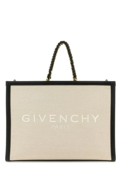 Givenchy Woman Two-tone Canvas And Leather Medium G-tote Handbag In Multicolor