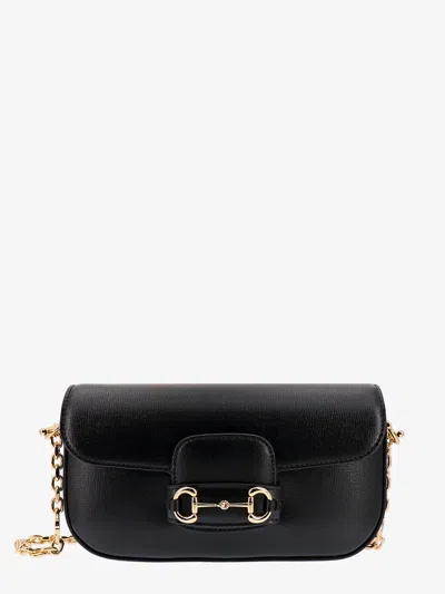 Gucci "horsebit 1955" Shoulder Bag In Black