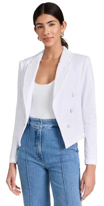 L Agence Women's Wayne Cropped Double-breasted Jacket In Blanc