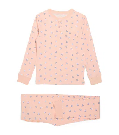 Marie-chantal Kids' Heart Print Pyjama Set (2-10 Years) In Pink