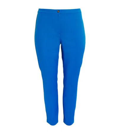 Marina Rinaldi Slim Tailored Trousers In Blue