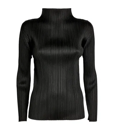 Issey Miyake New Colorful Basics Long-sleeved Top In Black