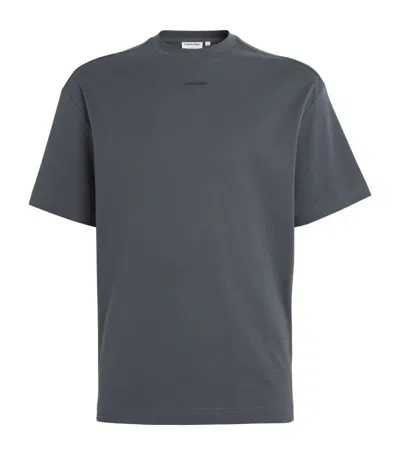 Calvin Klein Cotton Nano Logo T-shirt In Grey
