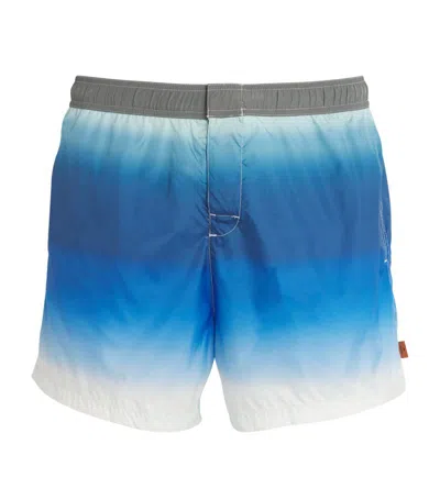 Missoni Straight-leg Mid-length Printed Swim Shorts In Blue