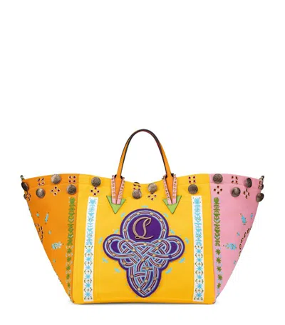 Christian Louboutin Large Breizcaba Canvas Tote Bag In Multi