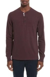 Rag & Bone Men's Standard Issue Slub-knit Basic Henley In Mohagany