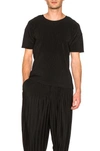 Issey Miyake Black Basics T-shirt In Black