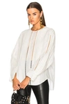 CHLOÉ CHLOE SOFT WASHED COTTON BLOUSE IN WHITE,17AHT10 17A043