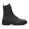 YEEZY Black Nubuck Combat Boots,KM4003.136