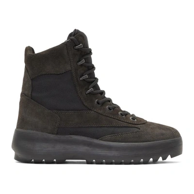 Yeezy Black Suede Military Boots