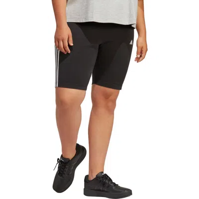 Adidas Originals 3-strikes Bike Shorts In Black/white